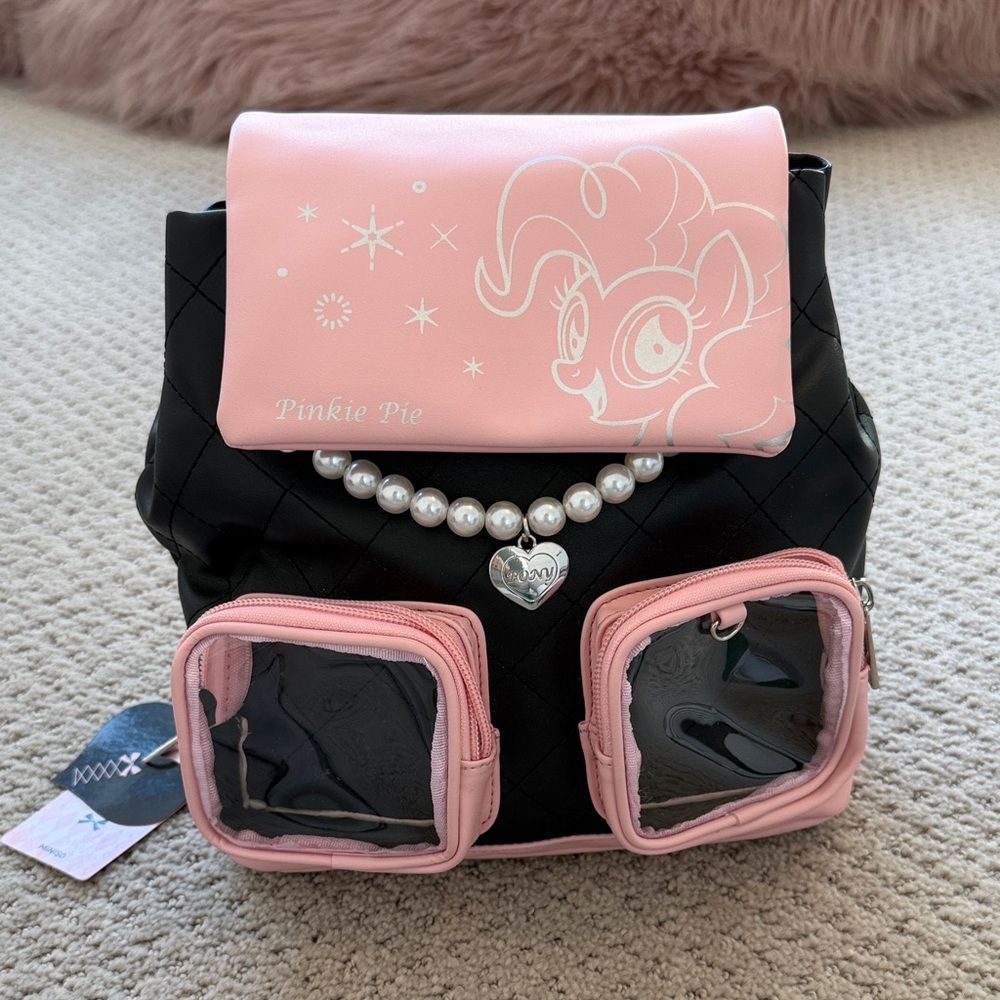 Pink and Black my little pony Pinkie Pie Adult Backpack